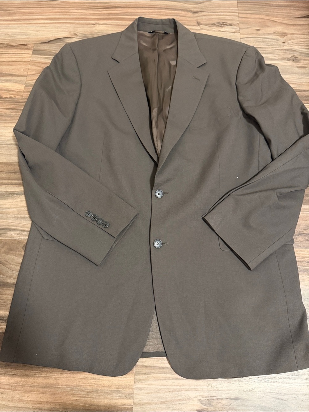 Brooks Brothers Men's 346 Blazer 44L Brown Wool Blend Stretch Jacket Sports Coat